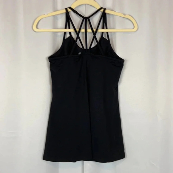 Athleta Women’s XS Racerback Strap With Shelf Bra Black Workout/Gym Tank Top - Picture 2 of 7
